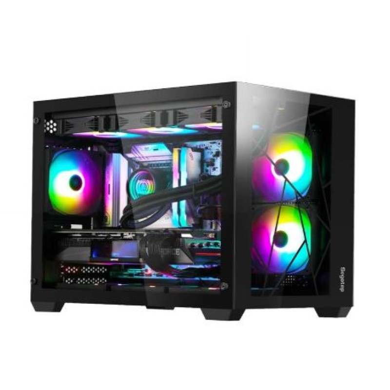 Case Segotep |  LUMI ll + Fan ( Black )