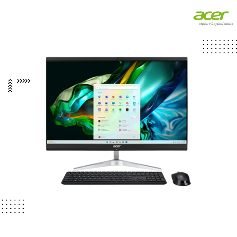 DESKTOP ACER AIO | Aspire C24-1851-Black ( Intel Core i5-1340P/8GB/ 512 GB PCie /23.8" FHD/DOS )