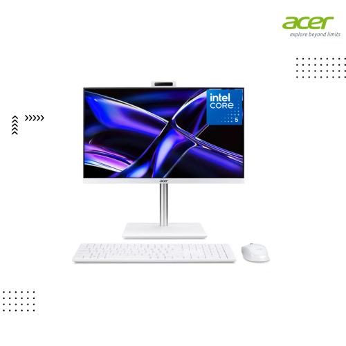DESKTOP ACER AIO | Aspire C24A-White ( Intel Core ™ 5 -120U/16GB/ 512GB PCie /23.8" FHD/DOS )