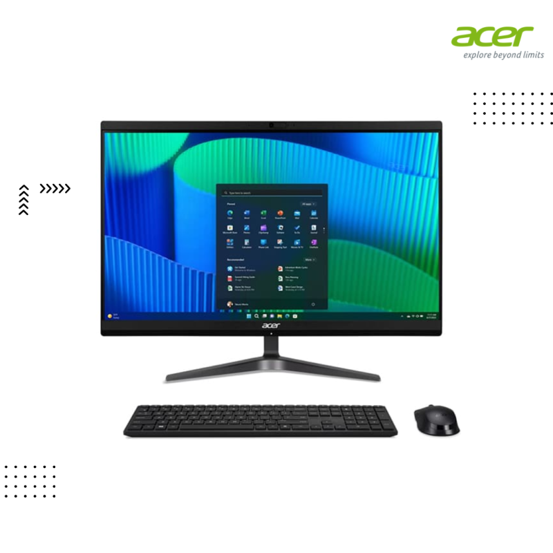 DESKTOP ACER AIO  |  Veriton -Z2-59-2G -Black ( Intel  Core I3-122P/8GB/256GB PCie /21.5" FHD/DOS  )
