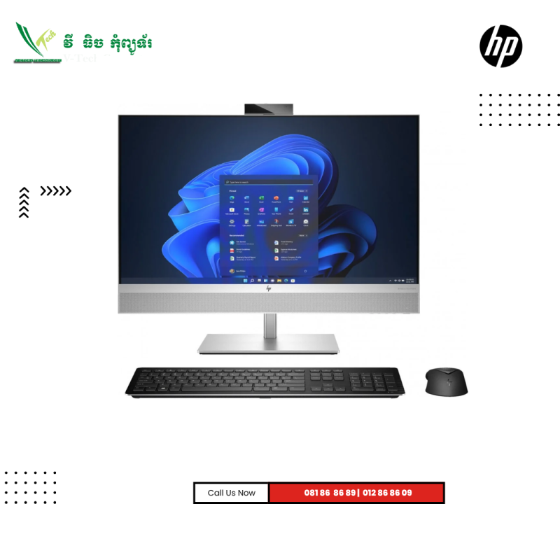 Desktop HP AIO | EliteOne 870 -G9 ( Intel Core  i5-14500/ 8GB/ 512 GB PCIE /27" Full/ Win 11)