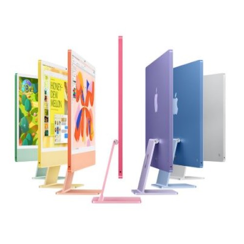 APPLE I MAC 24 | 4.5K -Sliver/Blue/ Green /Pink/Orange/ ( Apple M3/ 8GB /  512 GB PCIE SSD / 24"4.5K ) 2023