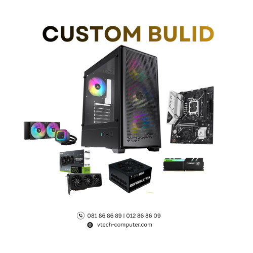 Desktop Custom | PC Build ( Intel Core i7-14700KF / 16GB/ 1 TB PCIE / RTX5050-8GB OC/ DOS )