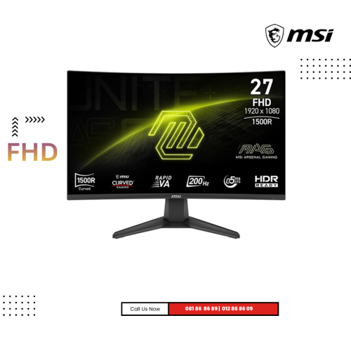 Monitor MSI | MAG 276CF E20 ( FHD ) Curved -Refresh rate : 200Hz