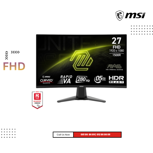 Monitor MSI | MAG 276CXF  ( FHD ) Curved  Refresh rate : 280Hz