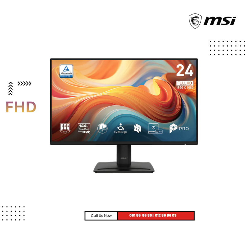 Monitor MSI | PRO MP242 E14A ( FHD ) IPS Refresh Rate : 144Hz ( Speaker)