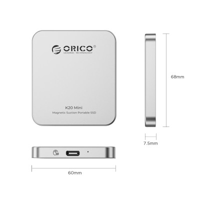 External ORICO SSD | 1 TB Ultra-Slim Magnetic Portable SSD ( K20 )