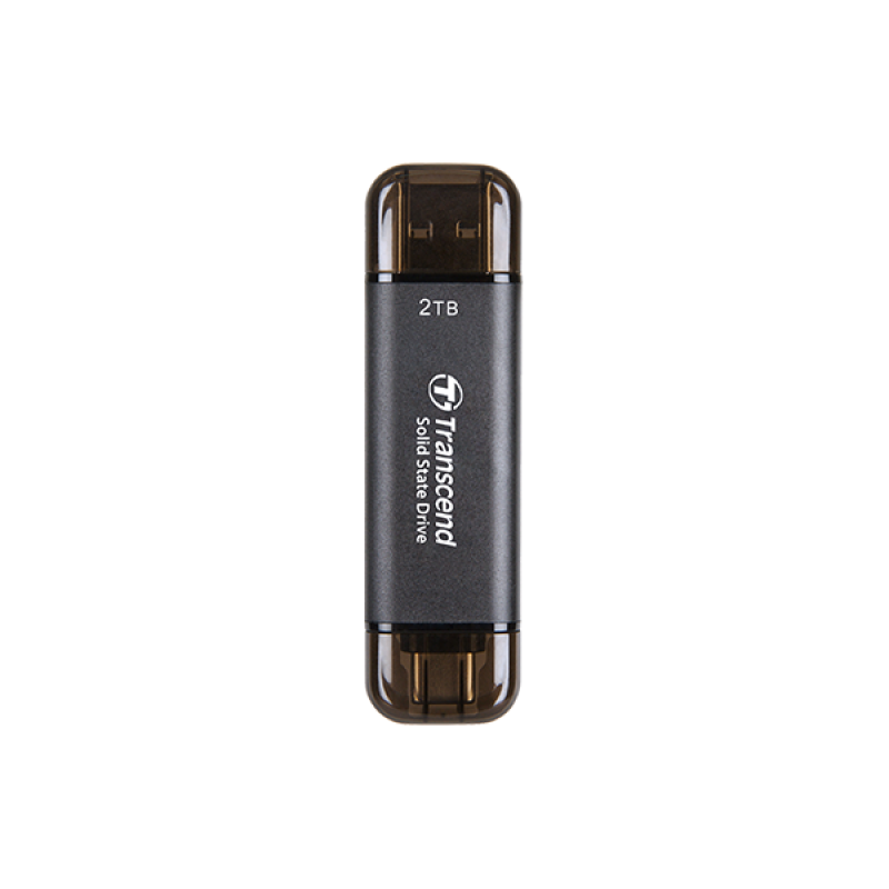 External Transcend SSD | 2TB  (  ESD310C ) Black Transcend, lightning-fast 10Gbps, Type C/A