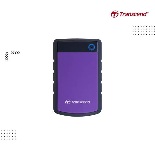 External Transcend HDD |  ( 4TB ) 2.5" Portable HDD, StoreJet H3P, Purple, Anti-shock TS4TSJ25H3P