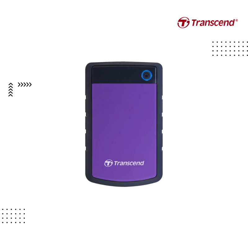 External Transcend HDD |  ( 4TB ) 2.5" Portable HDD, StoreJet H3P, Purple, Anti-shock TS4TSJ25H3P