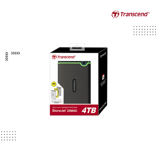 External Transcend HDD | (​​ 4TB )  StoreJet M3 TS4TSJ25M3C Transcend, USB type-C and Type-A