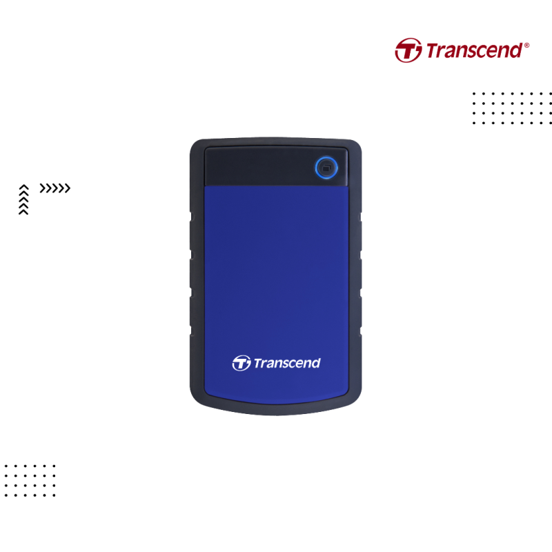 External Transcend HDD | ( 2TB ) 2.5" Portable HDD, StoreJet H3B, Blue, Anti-shock TS2TSJ25H3B