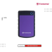 External Transcend HDD |  ( 4TB ) 2.5" Portable HDD, StoreJet H3P, Purple, Anti-shock TS4TSJ25H3P