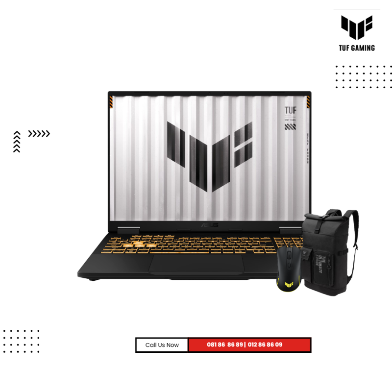 ASUS TUF F16 |​ FX608JMR-RV053W - JAEGER GRAY (  Intel Core  i7-14650HX /16GB / 1TB PCIE M.2 SSD/ RTX5060-8GB /16"FHD+( IPS ) 165HZ/ Win 11 )