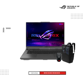ASUS ROG Strix G16 |  G614PR-RV100W-ECLIPSE GRAY-( AMD RYZEN 9-8940HX / 32GB /1TB PCIE SSD/RTX5070Ti-12GB /16"FHD+ (IPS )- 165HZ /Win 11 )