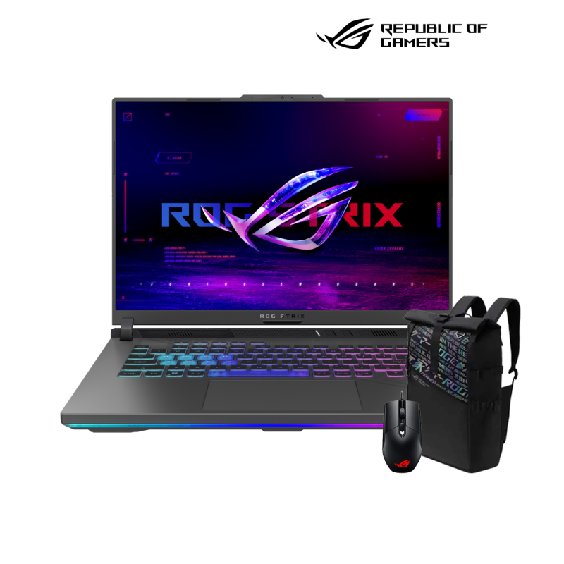 ASUS  ROG Strix G16 |  G614JVR-N3073W-GREEN  ( Intel i9 -14900HX /16GB /1TB PCIE M.2/ RTX4060-8GB/16" FHD+-165HZ/Win11)