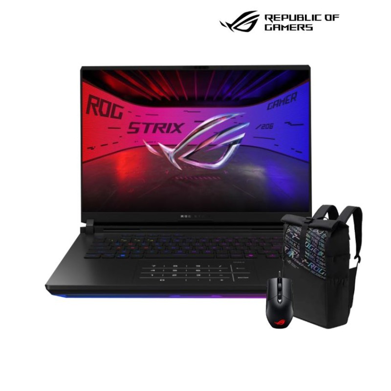 ASUS ROG SCAR 16 | G635LW-RW166W  1A-OFF-BLACK ( Intel  Core Ultra 9 275HX / 32GB / 1TB PCIE M.2 SSD / RTX5080-16GB /16"QHD(2.5K) -240HZ/Win 11 )