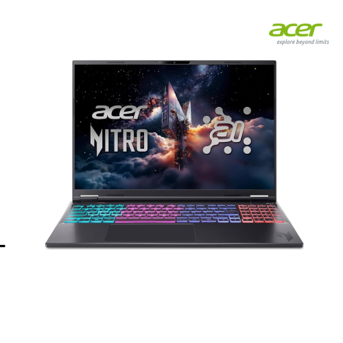 ACER Nitro V 16S | AI R97G -Obsidian Black (  AMD Ryzen Ai 9-365 / 16GB / 1TB PCIE SSD /16"WQXGA-IPS (180HZ)  /RTX5070-8GB /DOS )