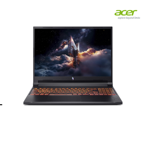 ACER Nitro V16 AI | ANV16-42-R309 -Obsidian Black ( AMD Ryzen 5-240 / 16GB / 512GB PCIE SSD /16"FHD+ ( 180 Hz) /RTX5050-8GB /DOS )