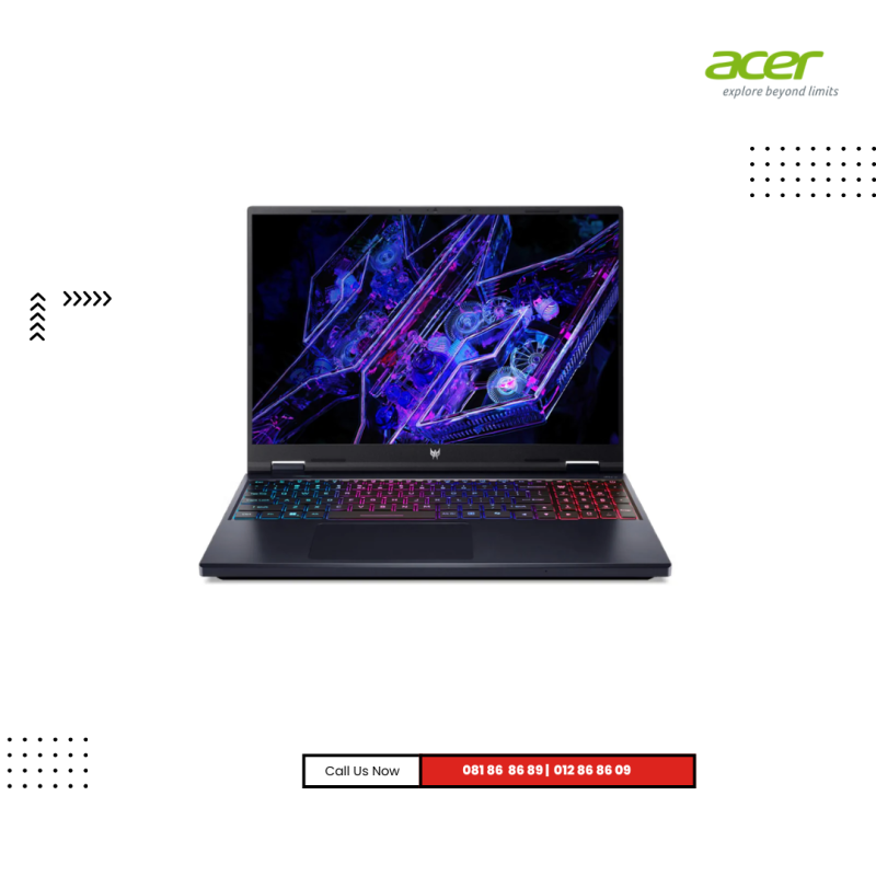 ACER Predator Helios Neo 16 | PHN16-72-7769- Black ( Intel Core i7-14700HX  / 16GB /  512 GB PCIE SSD /16"WQXGA IPS-(240H Z) /RTX4050-6GB /DOS )