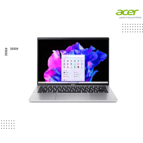 Acer Swift GO 14 |  SFG14-73-5034-Pure Silver ( Intel Core Ultra 5 -125H / 16GB / 512 GB PCIE SSD /14"2.8K / Win11 )