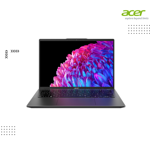 Acer Swift GO 14 | SFG14-63-R4CU-Steel Gray ( AMD Ryzen 5 -8645HS / 16GB / 512 GB PCIE SSD /14"2.8K / DOS )