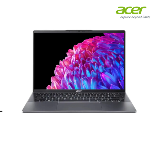 Acer Swift GO 14 | SFG14-63-R4CU-Steel Gray ( AMD Ryzen 5 -8645HS / 16GB / 512 GB PCIE SSD /14"2.8K / DOS )