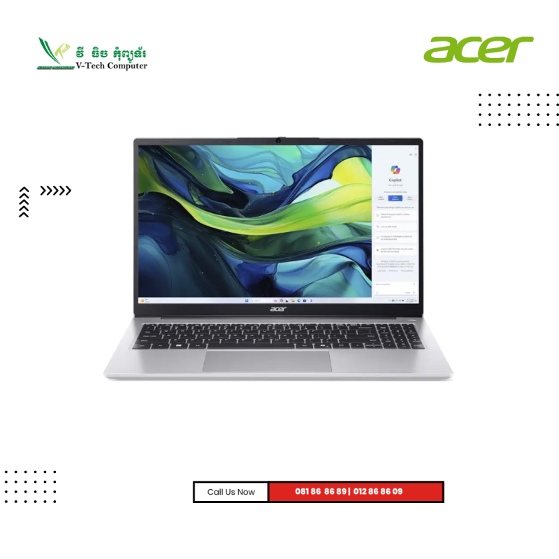 Acer Aspire LITE 15 | AL15-42P-Light Sliver ( AMD R7-7730U / 16GB / 512 GB PCIE SSD /15.6"FHD/ DOS )