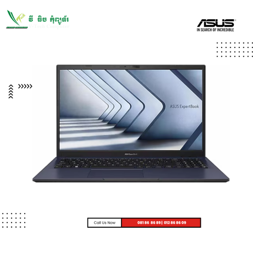ASUS  ExpertBook B1 | B1502CVA-BQ0378-BLACK (Intel® Core™ i5-1335U /8GB/512GB PCIE/15.6"FHD/DOS )