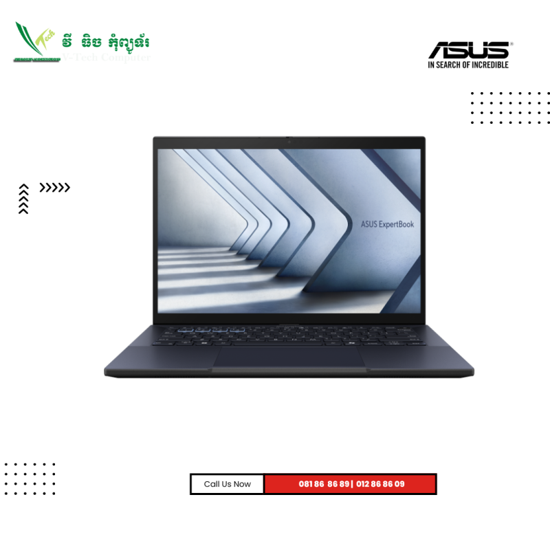 ASUS Expertbook B3 | B3404CVA-Q50980- BLACK ( Intel® Core™ 5 -120U/ 8GB /512 GB PCIE SSD / 14" FHD+/ Win11)