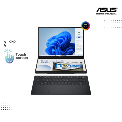 ASUS ZENBOOK DUO |  UX8406CA-PZ165W 2I-INKWELL GRAY ( Intel® Core™ Ultra 9 Processor 285H/ 32GB / 1TB PCIE / 14" OLED( 120Hz) -3K /Win11 ) TuochScreen