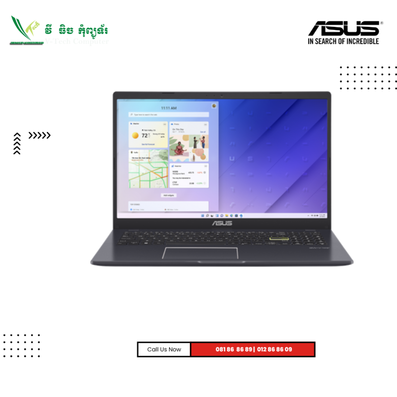 ASUS  VIVOBOOK GO 15 | E510KA-EJ834W-STAR BLACK  ( Intel Celeron N4500 / 8GB / 512 GB PCIE / 15.6" FHD /Win11 )