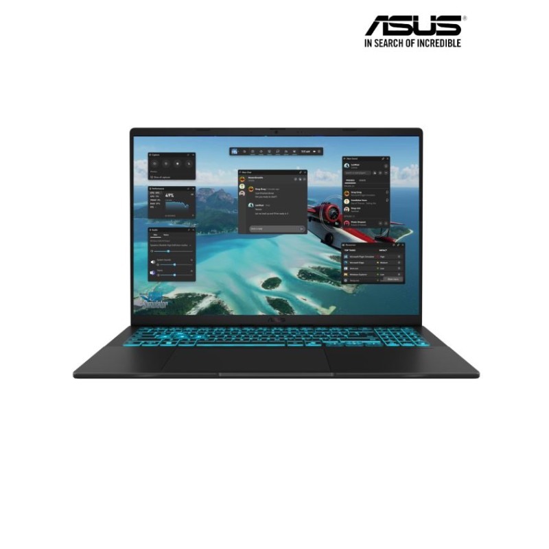 ASUS VIVBOOK V16 | V3607VH-RP722W -MATTE BLACK ( Intel® Core™ 7 Processor 240H / 16GB / 512 GB B PCIE SSD /16" FHD+144Hz /RTX5050-8GB/Win11)