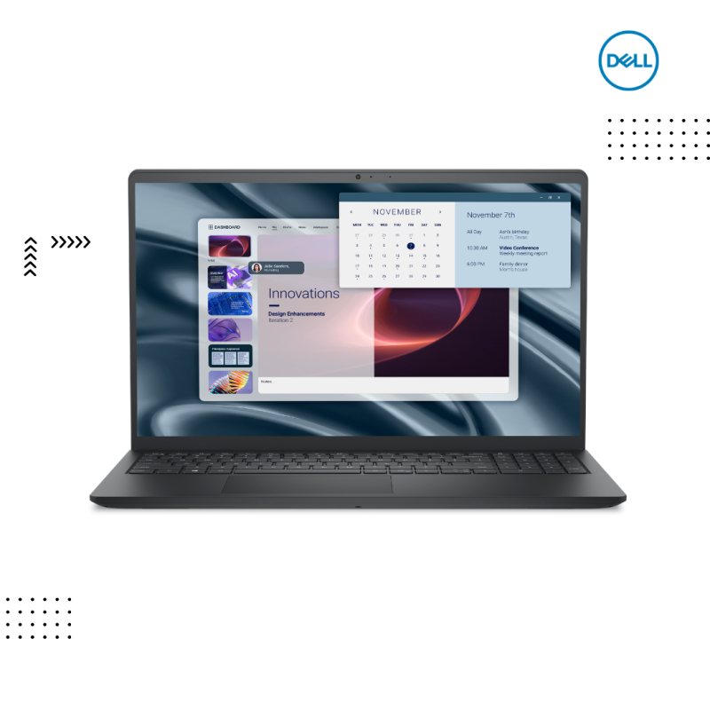Dell Pro 15 | ESSENTIAL PV15255- BLACK ( AMD Ryzen 5-7520U / 8GB / 512 GB PCIE SSD /15.6"FHD / DOS )