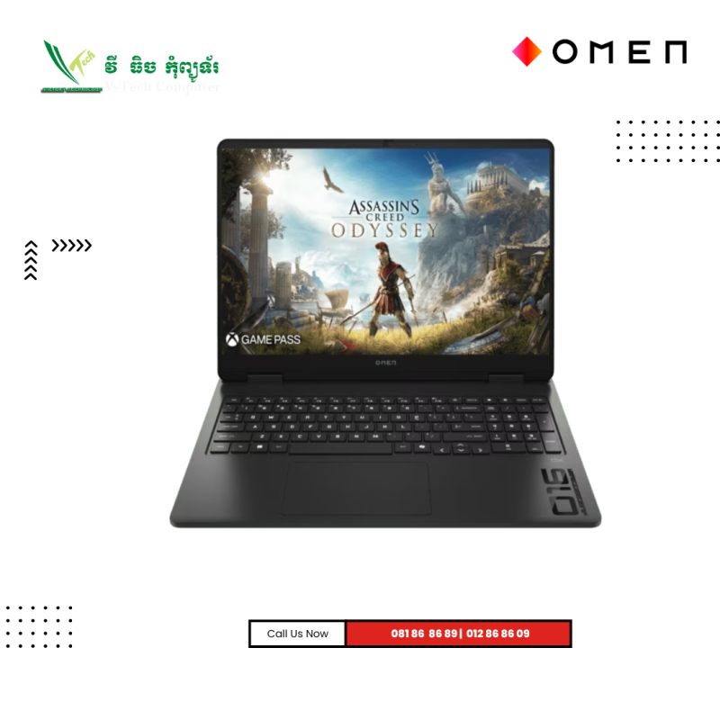 HP  OMEN 16 | AP0053  -SHADOW BLACK ( AMD Ryzen™ 9-8940HX / 32GB / 1 TB PCIE M.2 SSD  /16" FHD+( 144Hz)/ RTX5060-8GB  /​Win 11 )