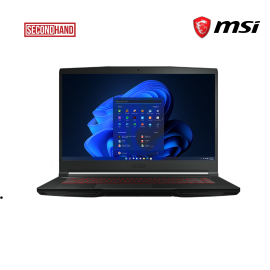 MSI GF63  | Thin 11UC-1647KH-Black ( Intel Core  i5-11400H/16GB / 512 GB PCIE /15.6"FHD(144Hz)  /RTX3050-4GB /Win 11) Second Hand
