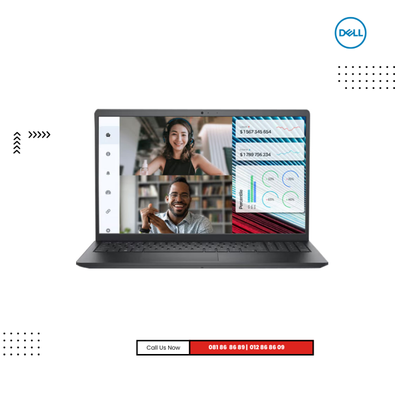 Dell Vostro | 3520-BLACK ( Intel Core  I5-1235U / 8GB / 512 GB SSD /15.6"FHD /Nvidia MX550-2GB / DOS ) Second Hand
