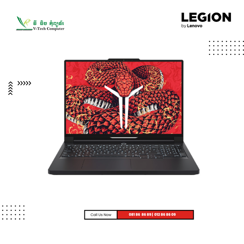 LENOVO LEGION R9000P |  ADR10-Eclipse Black  ( AMD Ryzen™ 9 -8945HX /16GB/ 1TB PCIE /16" WQXGA -240Hz/RTX5070-8GB / Win11 )