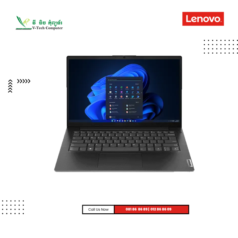 LENOVO  V14 Gen 4  | GRAY  (  AMD Ryzen 5-7520U / 16GB / 512 PCIE /14"FHD+/ DOS )