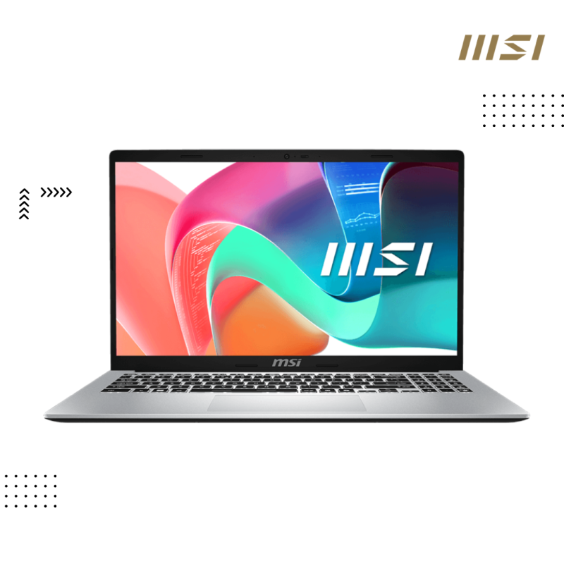 MSI Modern 15 | F1MG-1073KH-Urban Silver( Intel Core™ 5 -120U/8GB/512GB PCIE /15.6"FHD/Win 11 )