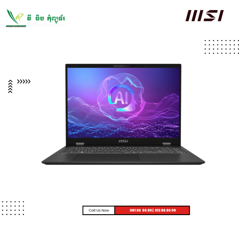 MSI Prestige 16 |  AI+ Evo B2VMG-052KH -Stellar Gray (  Intel Core™ Ultra 7 -258V/ 32GB/ 1TB PCIE SSD /16"QHD+ ( IPS )  /Win 11 )