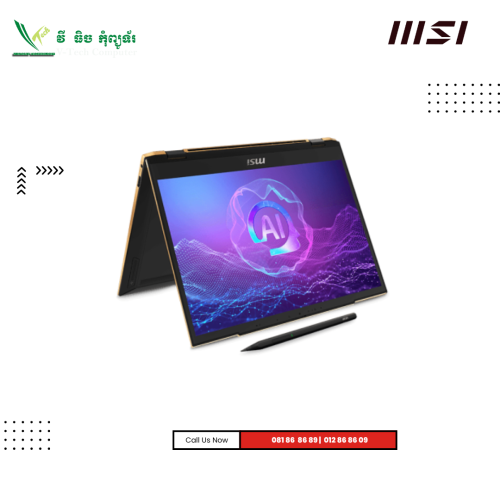 MSI Summit  13 | 13 AI+ Evo A2VMTG-037KH-Ink Black ( Intel Core™ Ultra 7 -258V / 32GB/ 1TB PCIE SSD /13.3"FHD+  ( IPS ) /Win 11 ) TouchScreen
