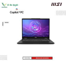 MSI Venture A14 | AI+ A3HMG-003KH-Solid Gray ( AMD Ryzen™ AI 7-350/16GB/512GB PCIE/14" OLED -3.2K -120HZ /Win 11 )