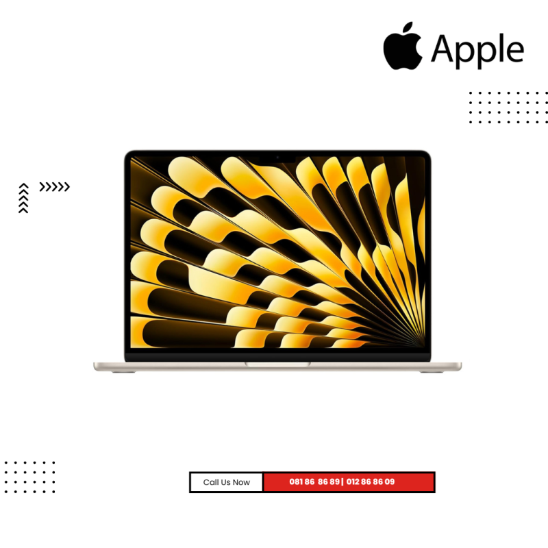 Apple Macbook AIR 13 | Starlight ( Apple M4 / 16GB / 256 GB PCIE SSD /13.6Inch" )- 2025