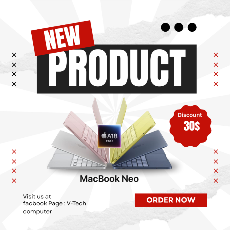 Apple Macbook Neo 13 | Citrus ( Apple Chip A18 / 8GB / 256 GB PCIE /13 Inch" )- 2026
