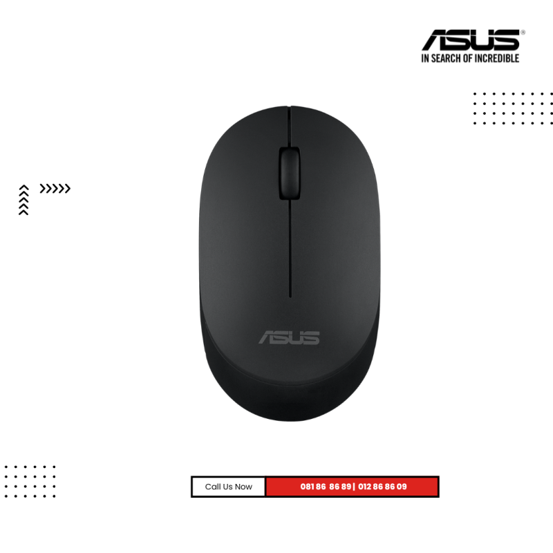 Mouse Asus  |  MW103-Black​  Silent​  ( Wireless ​)