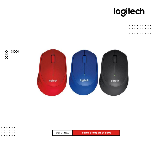Mouse ​Logitech | M331 Silent Plus -Mouse Black/Blue/Red (Wireless )