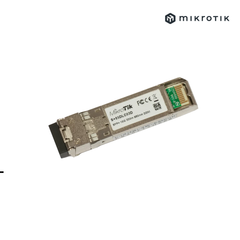 Mikrotik | SFP+ module 10G MM 300m 850nm Dual LC-connector​​ ( S+85DLC03D )