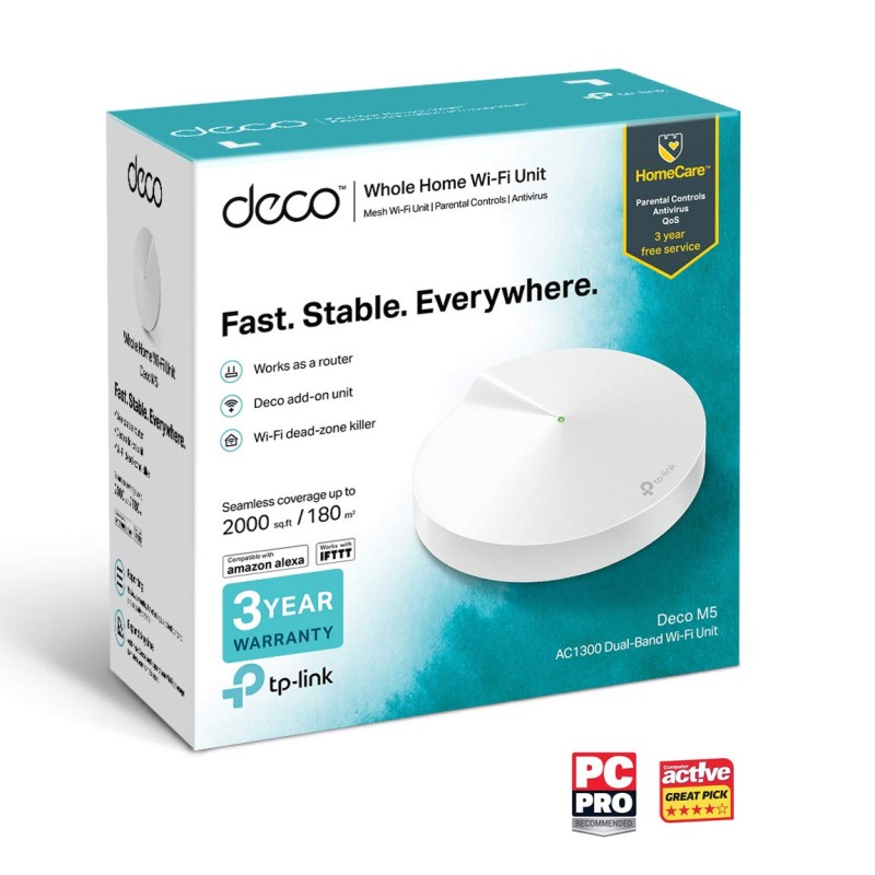 TP-LINK AC1300 Whole Home Mesh Wi-Fi System (Deco M5) 1 Pack