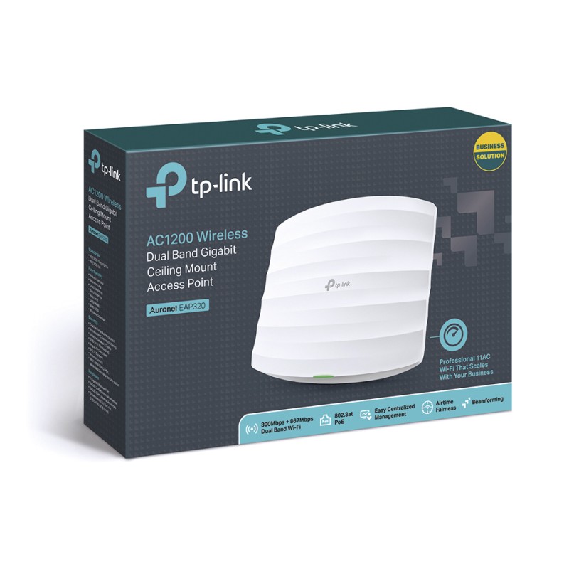 TP-LINK AC1200 Wireless Dual Band Gigabit Ceiling Mount Access Point (EAP320)